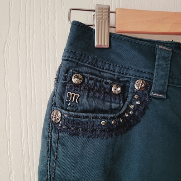 Miss Me Dark Teal Skinny Jeans - Picture 6 of 13